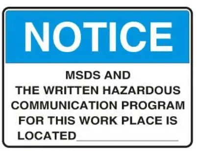 NOTICE - NO SMOKING NO EATING NO DRINKING IN THIS AREA – Part No. NT 24